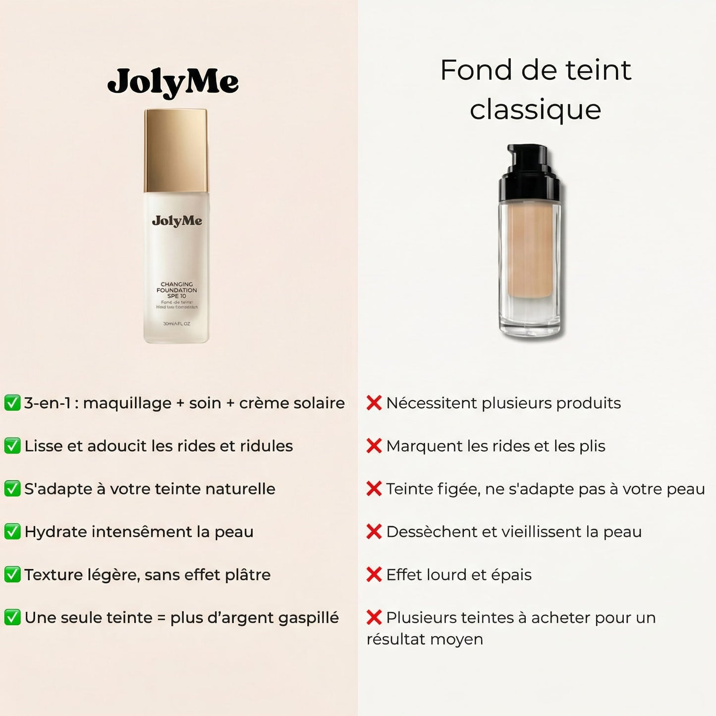 Le fond de teint qui s'oxyde pas.