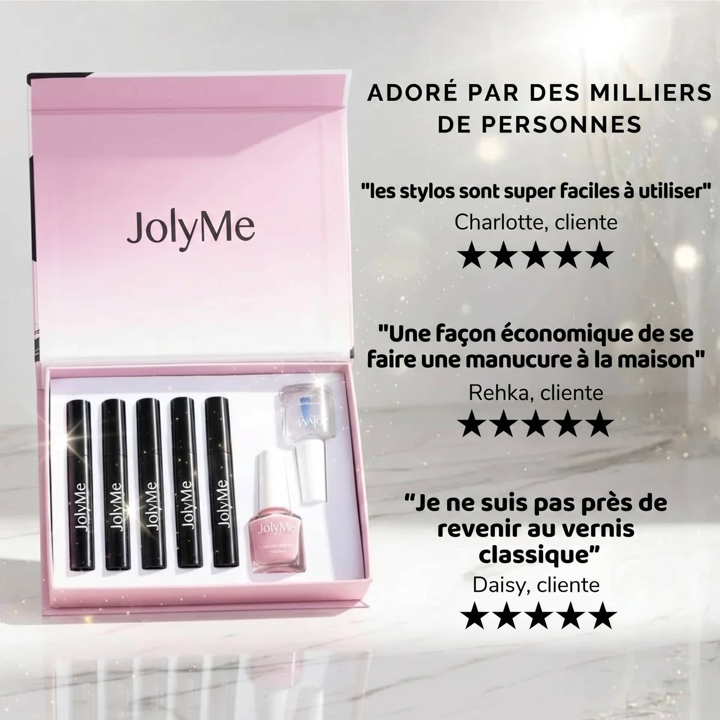 JolyMe™ - Pack de 5 Stylo Vernis