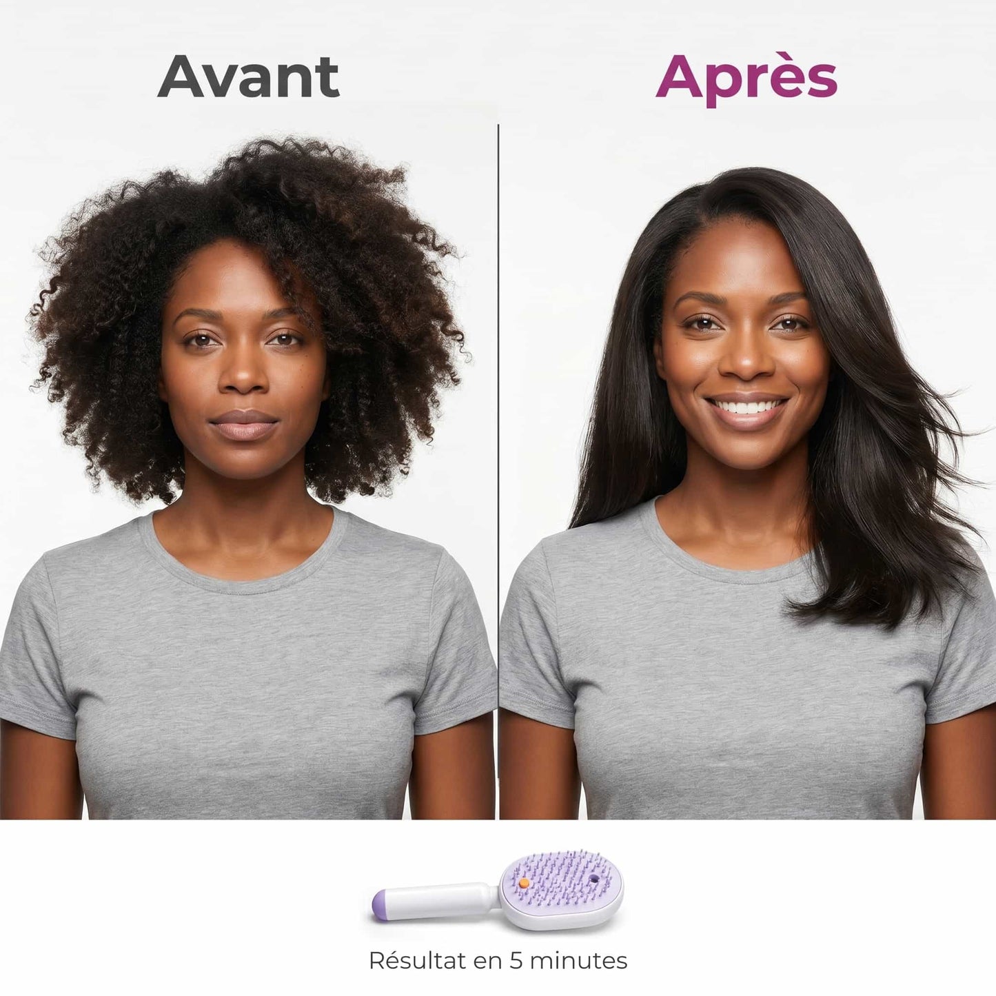 Brosse Lissante pour Cheveux Crépus