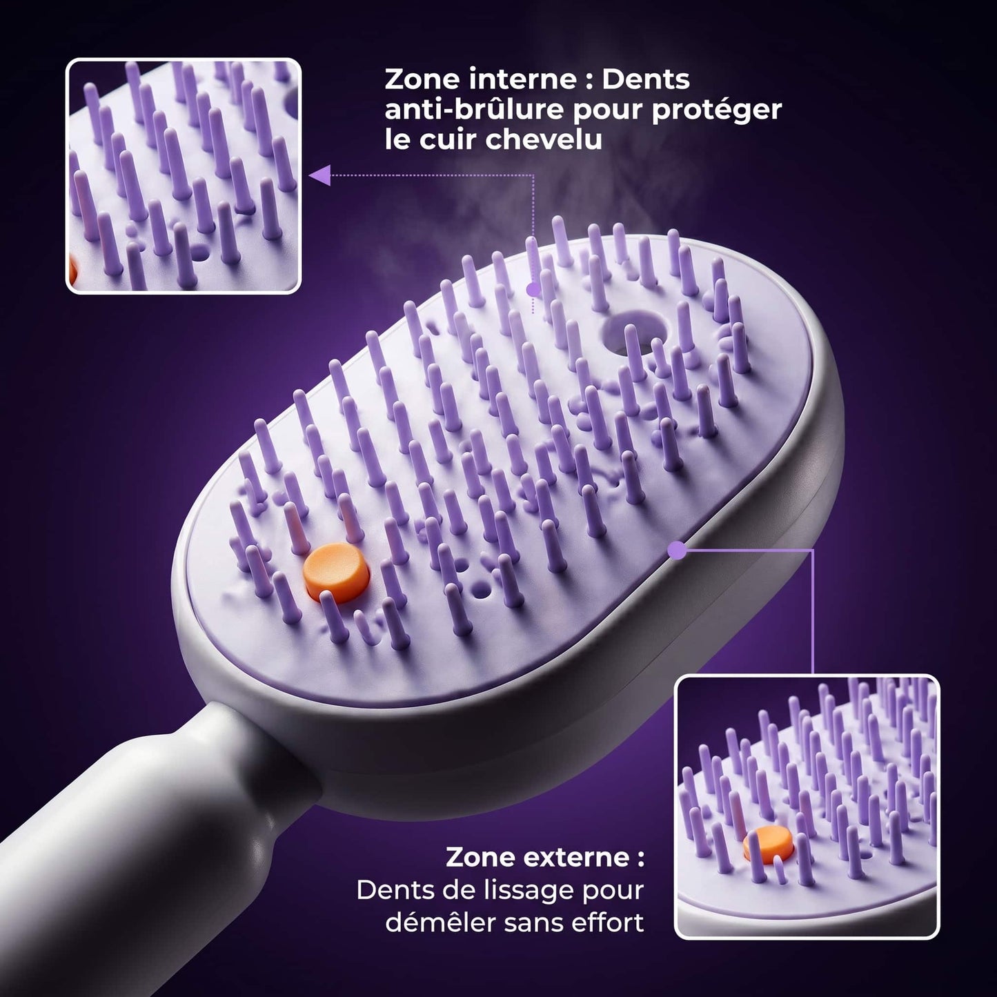 Brosse Lissante pour Cheveux Crépus